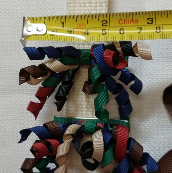 Hair Bows Grosgrain Ribbon Set of 5 - Picture 3 of 8